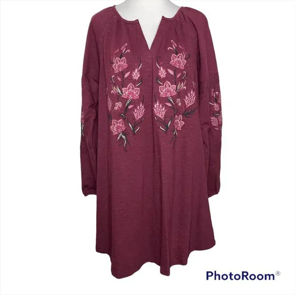 Cupio Dresses Cupio Peasant Boho Dress Womens Size M Red